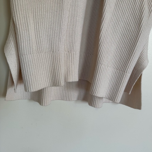 Athleta Hanover Extra Fine Merino Wool Blend Neutral Sweater Size Large - Picture 8 of 15
